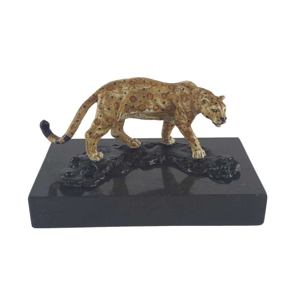 [LA-50197] Bronzeskulptur Bronzefigur Jaguar Bild 2