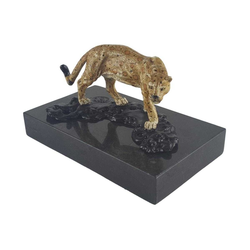 [LA-50197] Bronzeskulptur Bronzefigur Jaguar Bild 3