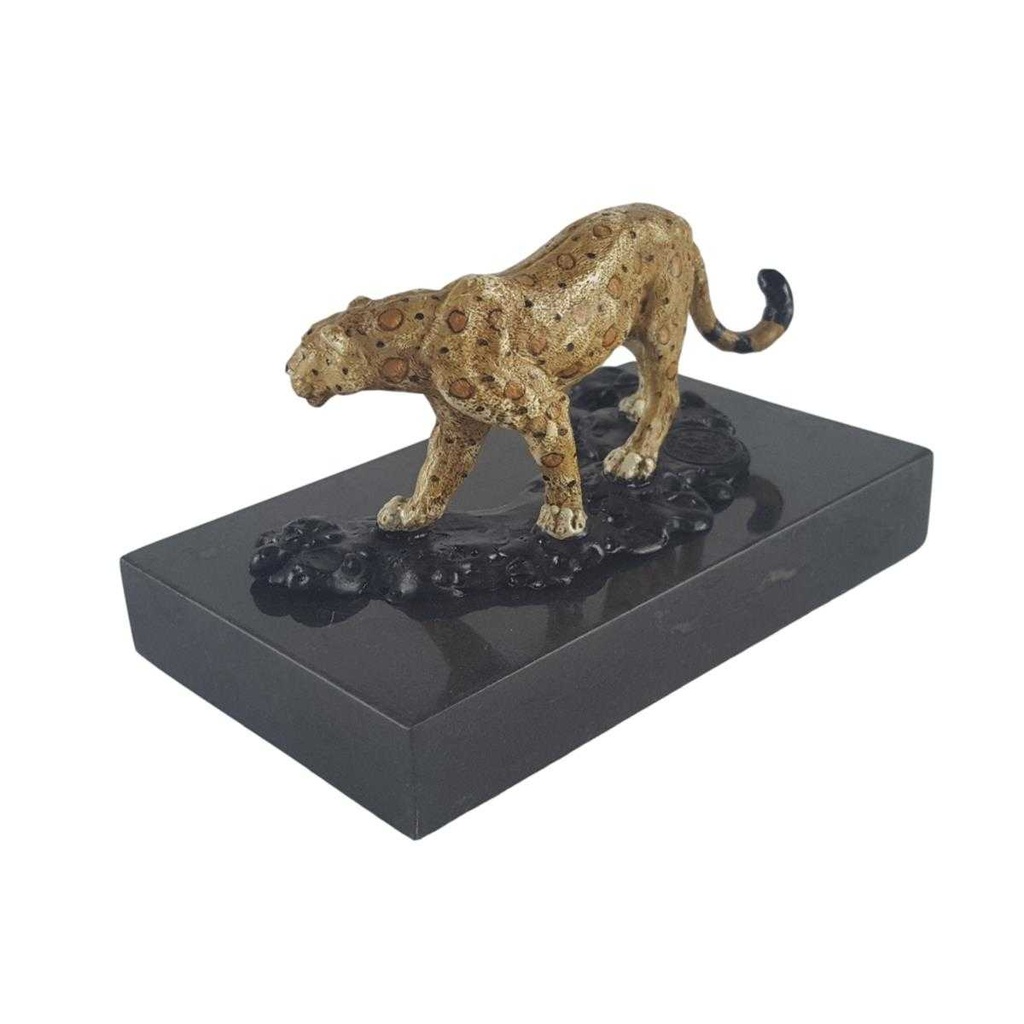 [LA-50197] Bronzeskulptur Bronzefigur Jaguar Bild 4