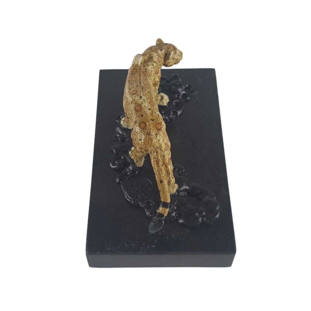 [LA-50197] Bronzeskulptur Bronzefigur Jaguar Bild 7