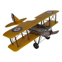 [LA-50205] Blechmodell Blechflugzeug Modellflugzeug Doppeldecker Flugzeug Gelb H 21,7 B 60,6 L 56 cm Bild 5
