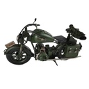 [LA-50208] Blechmodell Blechmotorrad Modellmotorral Militärmotorrad H 21,5 B 14 L 35,5 cm Bild 2
