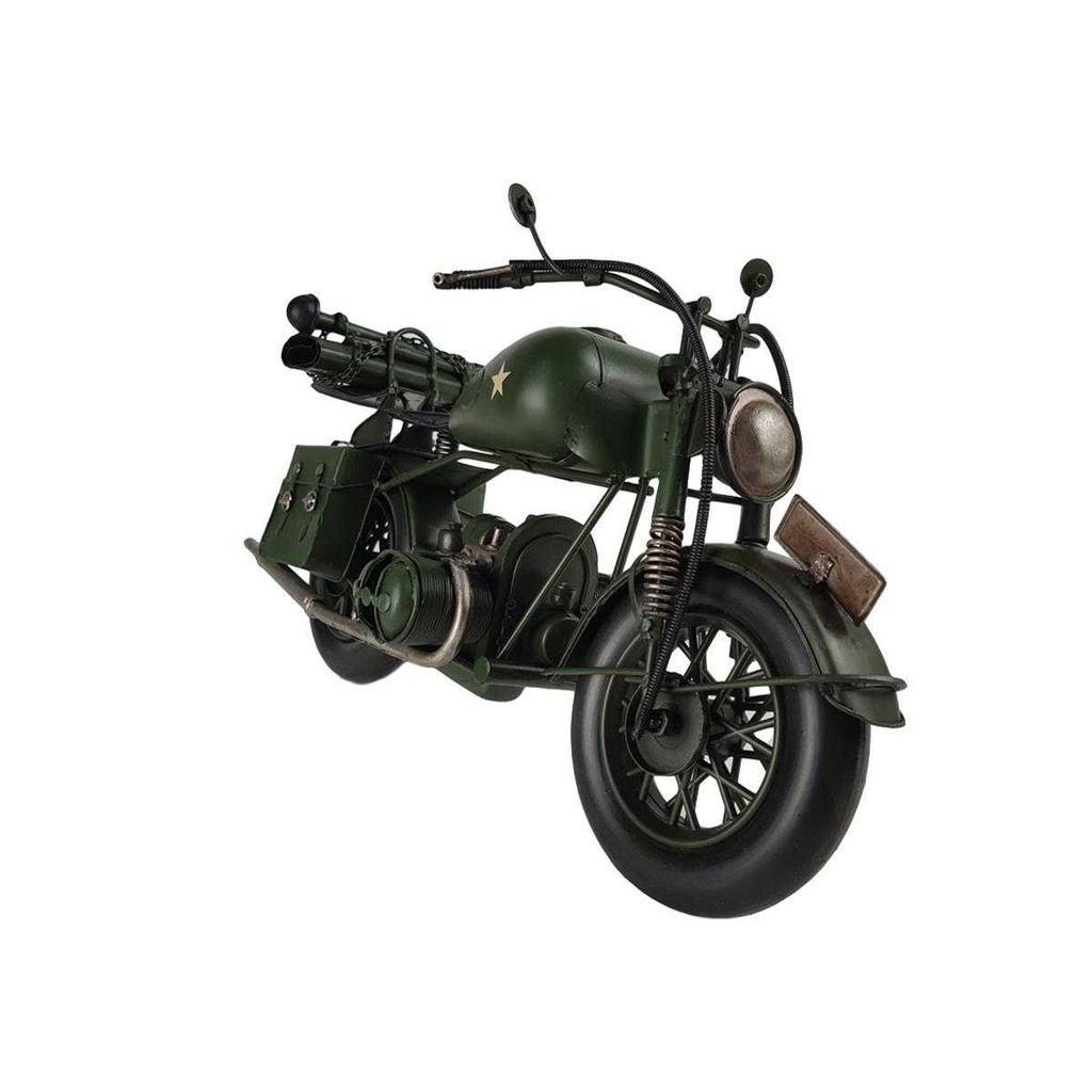 [LA-50208] Blechmodell Blechmotorrad Modellmotorral Militärmotorrad H 21,5 B 14 L 35,5 cm Bild 5