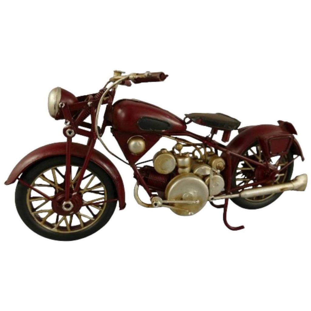[LA-50209] Blechmodell Blechmotorrad Modellmotorrad Blechauto braun L 27 cm Bild 2