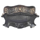 [LA-50226] Figur Skulptur Gusseisen Miniatur Herd Stövchen braun rustikal mit Holzgriff Bild 10
