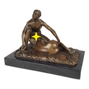 [LA-50235] Bronzeskulptur Bronzefigur Mann Frau Liebesspiel Frau liegend Mann kniend Erotik Bild 2