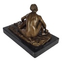 [LA-50235] Bronzeskulptur Bronzefigur Mann Frau Liebesspiel Frau liegend Mann kniend Erotik Bild 16