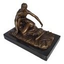 [LA-50235] Bronzeskulptur Bronzefigur Mann Frau Liebesspiel Frau liegend Mann kniend Erotik Bild 18