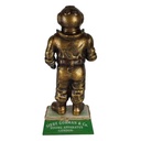 [LA-50328] Figur Skulptur Gusseisen Taucher auf Holzssockel Bild 5
