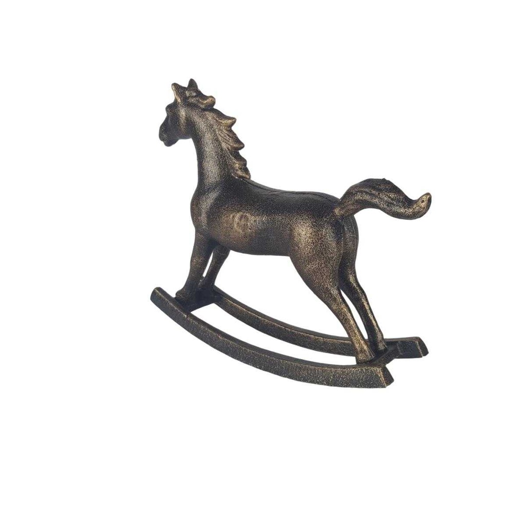[LA-58524] Figur Skulptur Gusseisen Schaukelpferd Bild 3