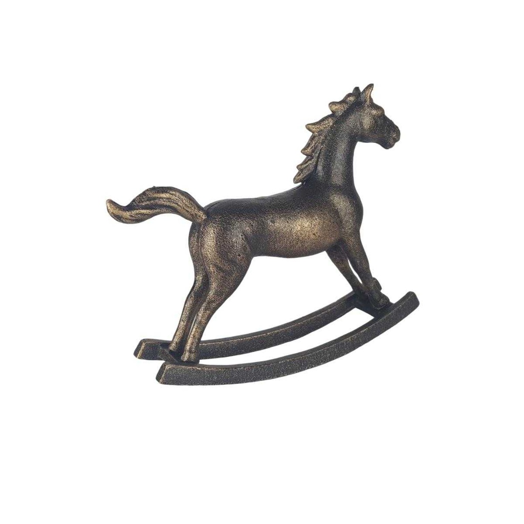 [LA-58524] Figur Skulptur Gusseisen Schaukelpferd Bild 5