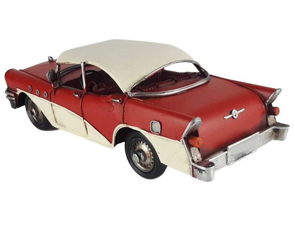 [LA-59387] Blechmodell Blechauto Modellauto Oldtimer PKW Rot Beige Bild 2
