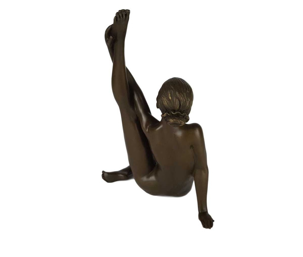 [LA-59517] Bronzeskulptur Bronzefigur Erotik Nackten Frau mit Hochgezogenem Bein Bild 5
