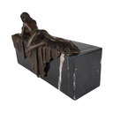 [LA-59518] Bronzeskulptur Bronzefigur Erotik Nackten Frau Teppich Bild 2