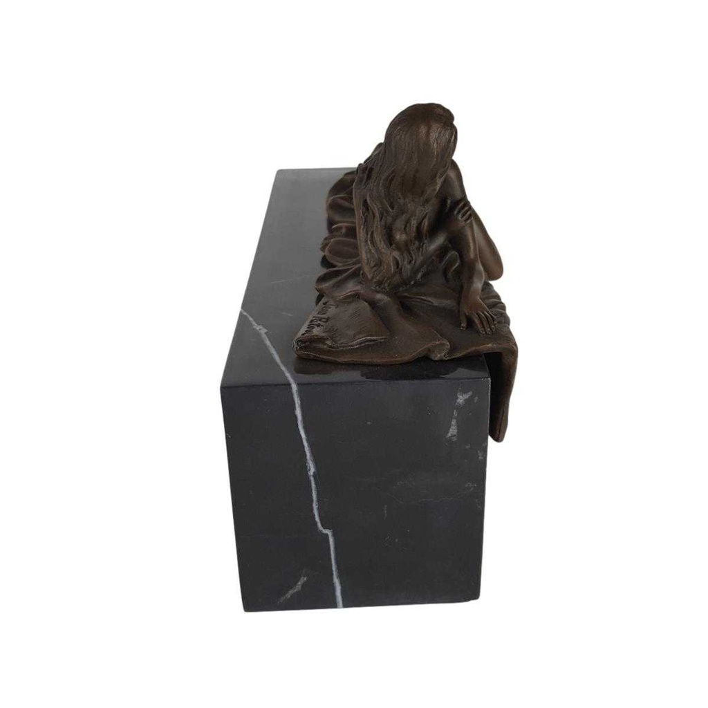 [LA-59518] Bronzeskulptur Bronzefigur Erotik Nackten Frau Teppich Bild 5