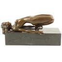 [LA-59519] Bronzeskulptur Bronzefigur Erotik Nackte Frau In Schwieriger Pose Bild 2