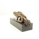 [LA-59519] Bronzeskulptur Bronzefigur Erotik Nackte Frau In Schwieriger Pose Bild 8