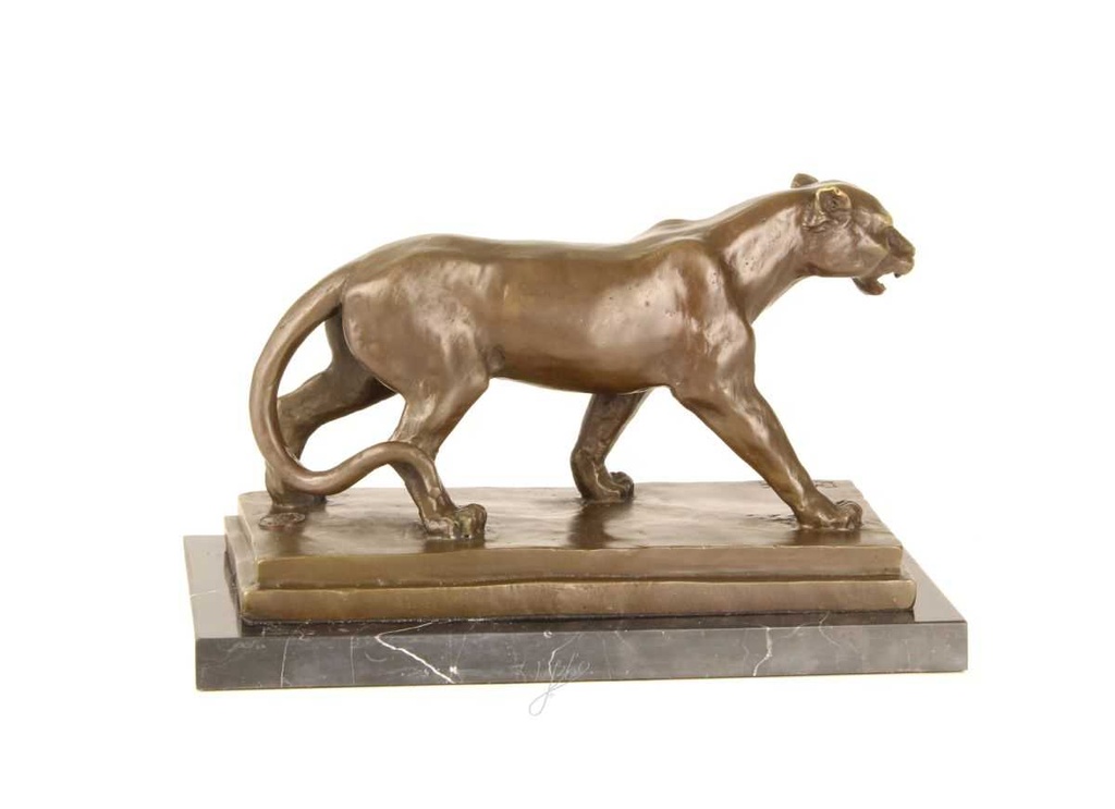 [LA-59717] Bronzeskulptur Bronzefigur Löwin Bild 6