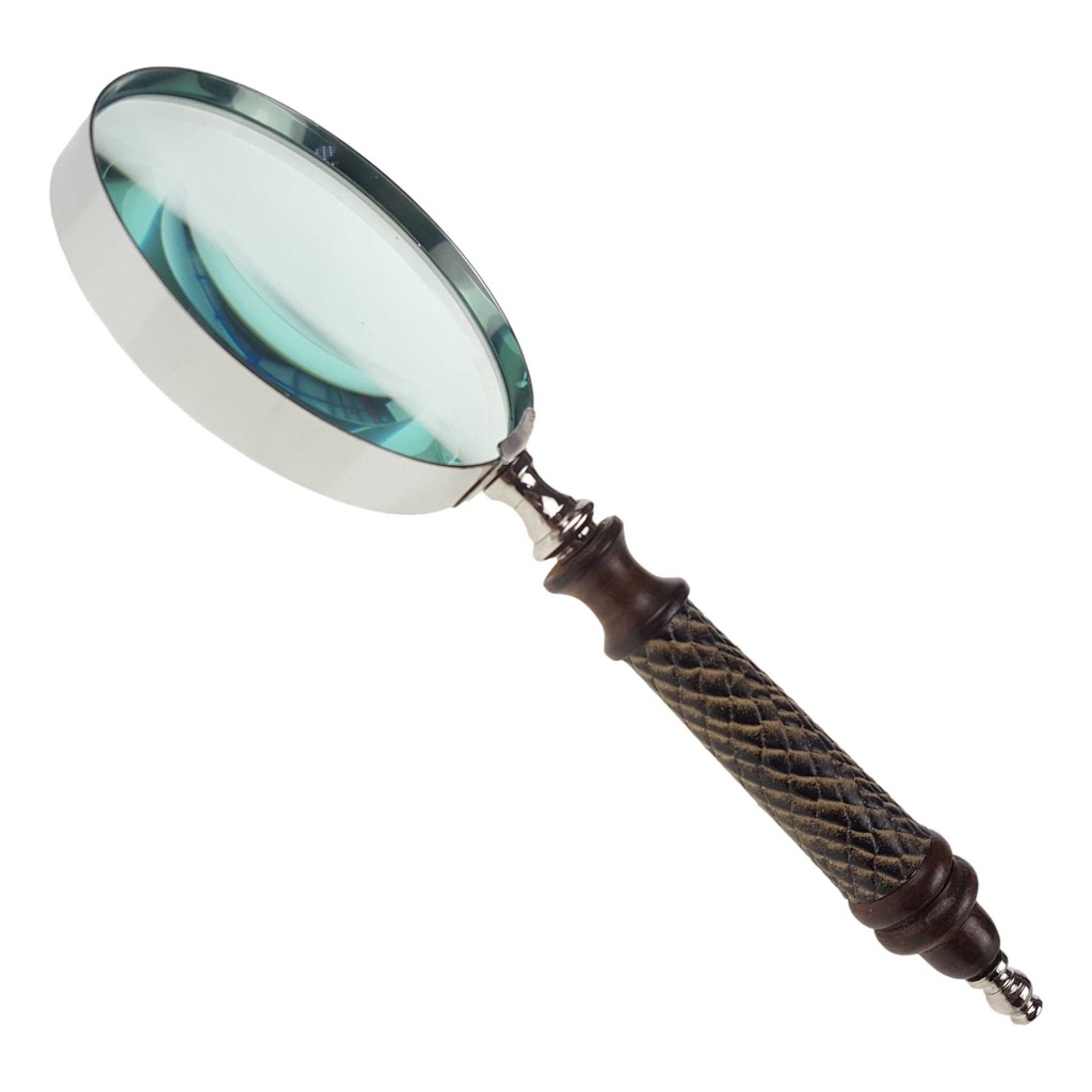 [LA-59923] Leselupe Handlupe Vergrößerungsglas Glas vernickelt #59923 Bild 2