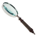 [LA-59923] Leselupe Handlupe Vergrößerungsglas Glas vernickelt #59923 Bild 2
