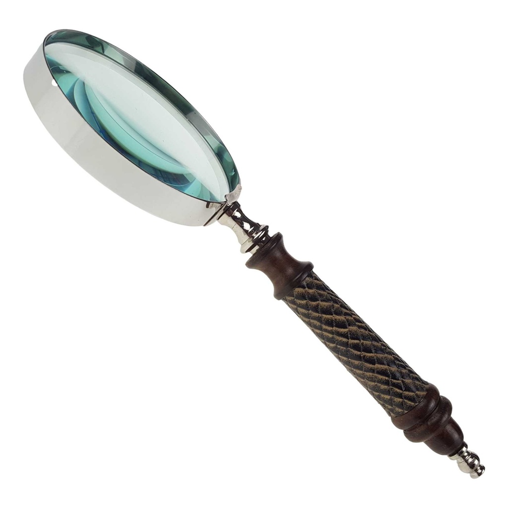 [LA-59923] Leselupe Handlupe Vergrößerungsglas Glas vernickelt #59923 Bild 3