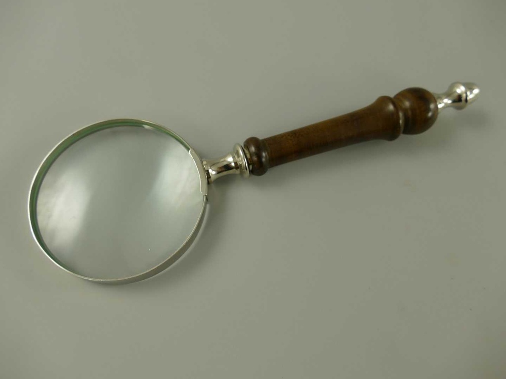 [LA-59926] Brieföffner/Lupe Liegend Ständer Vernickelt L 24cm Bild 5