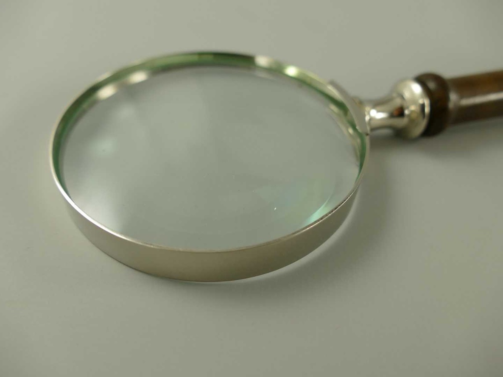[LA-59926] Brieföffner/Lupe Liegend Ständer Vernickelt L 24cm Bild 6
