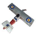 [LA-60032] Blechmodell Blechflugzeug Modellflugzeug Doppeldecker Silber Bild 5
