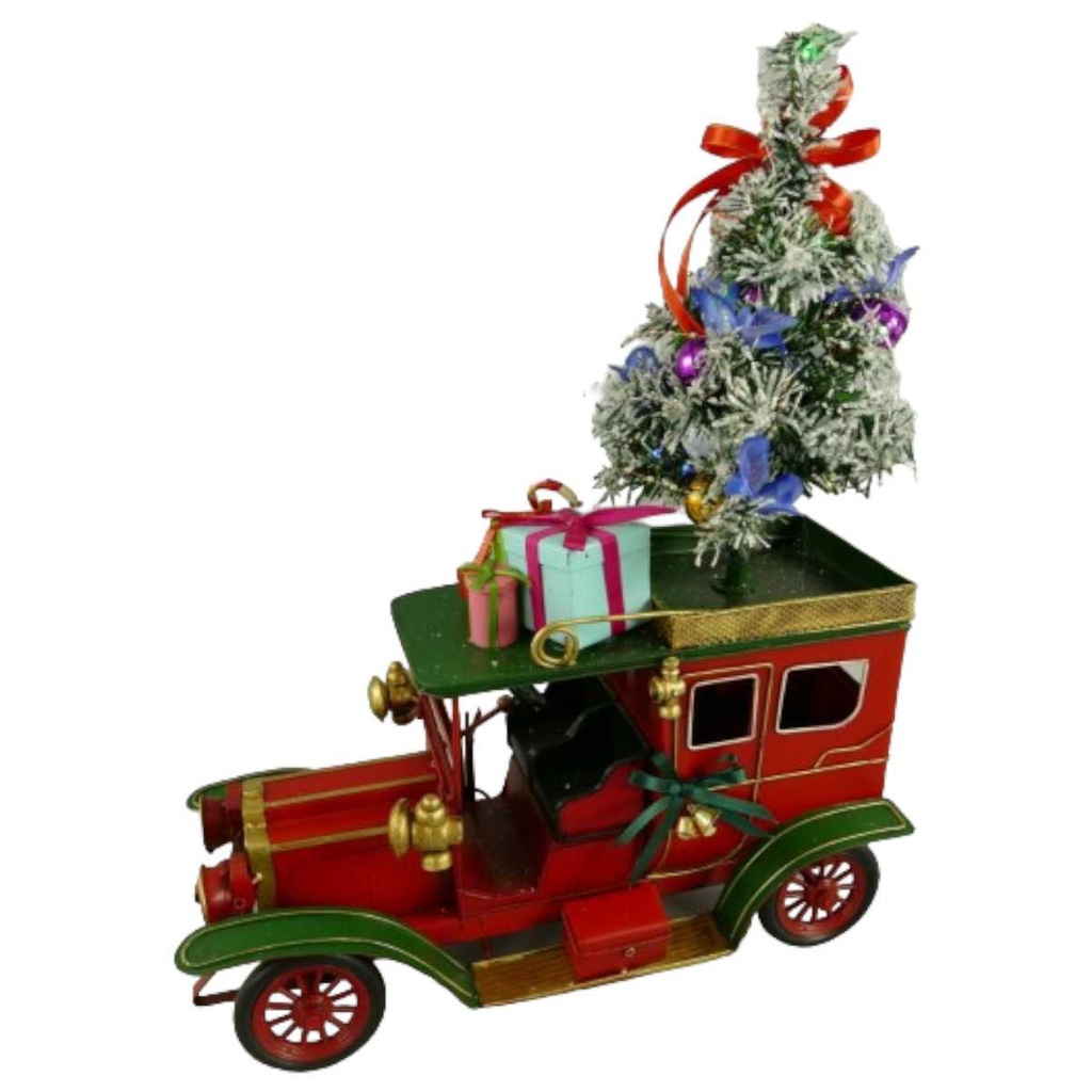 [LA-60041] Blechmodell Blechauto Modellauto Oldtimer mit Weihnachtsbaum Weihnachtsdeko Weihnachten Bild 2