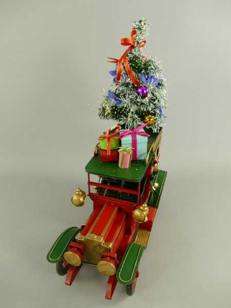 [LA-60041] Blechmodell Blechauto Modellauto Oldtimer mit Weihnachtsbaum Weihnachtsdeko Weihnachten Bild 3
