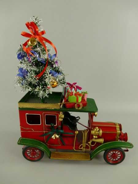 [LA-60041] Blechmodell Blechauto Modellauto Oldtimer mit Weihnachtsbaum Weihnachtsdeko Weihnachten Bild 5