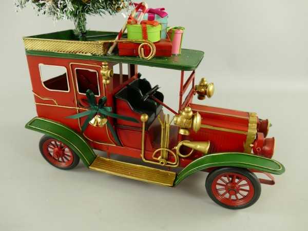 [LA-60041] Blechmodell Blechauto Modellauto Oldtimer mit Weihnachtsbaum Weihnachtsdeko Weihnachten Bild 7