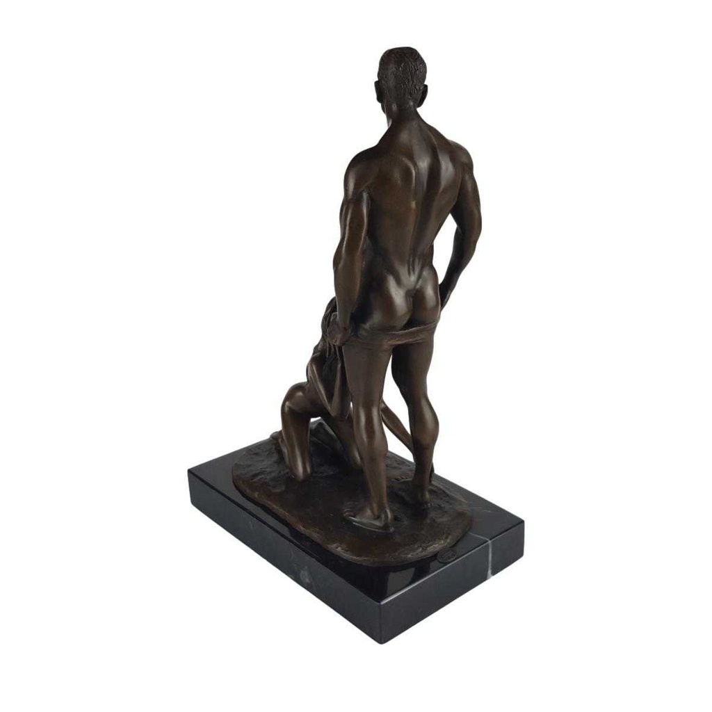 [LA-60097] Bronzeskulptur Bronzefigur Erotik Frau Mann Oral Sex Bild 4