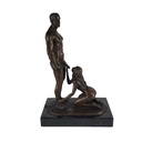 [LA-60097] Bronzeskulptur Bronzefigur Erotik Frau Mann Oral Sex Bild 6