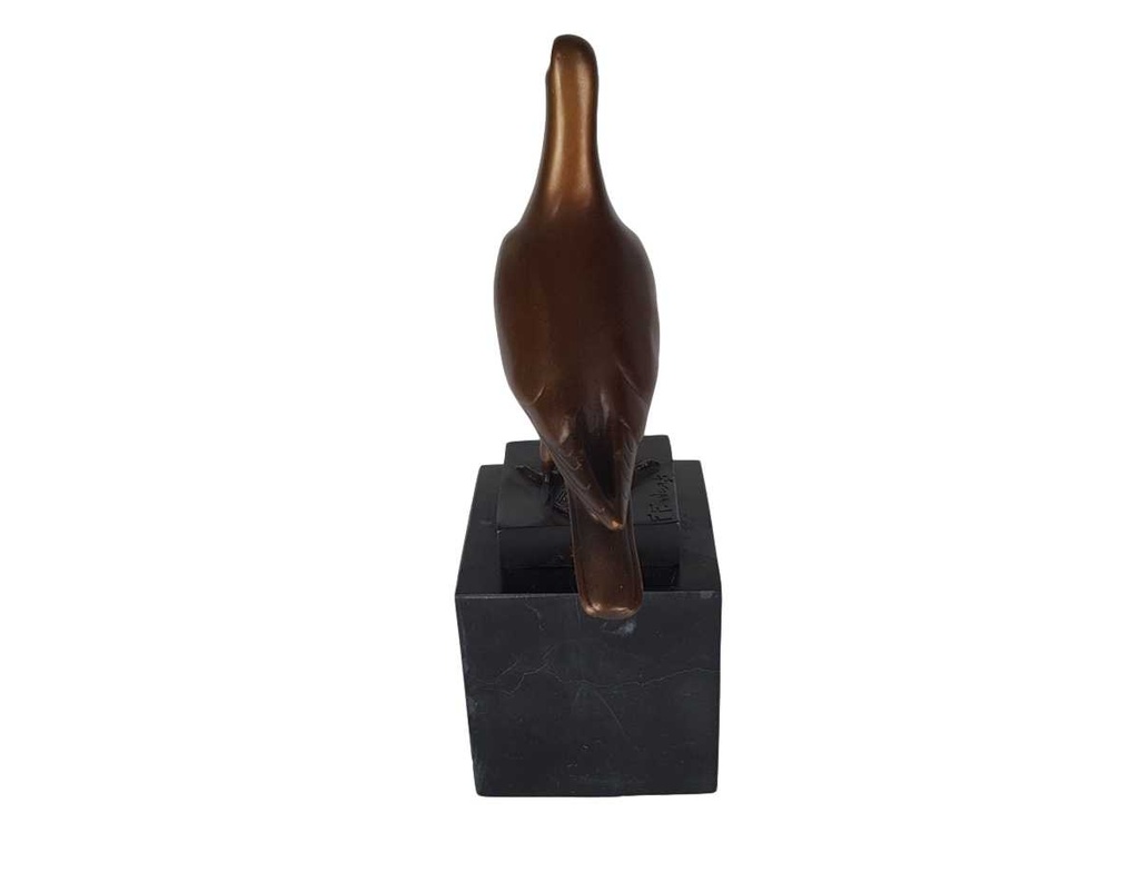 [LA-60117] Bronzeskulptur Bronzefigur Vogel Taube Bild 3