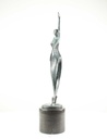 [LA-60139] Bronzeskulptur Bronzefigur Frau Tänzerin Ballerina Grün Abstrakt-Stil Bild 5