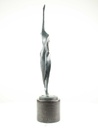 [LA-60139] Bronzeskulptur Bronzefigur Frau Tänzerin Ballerina Grün Abstrakt-Stil Bild 12