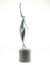 [LA-60139] Bronzeskulptur Bronzefigur Frau Tänzerin Ballerina Grün Abstrakt-Stil Bild 13