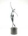 [LA-60139] Bronzeskulptur Bronzefigur Frau Tänzerin Ballerina Grün Abstrakt-Stil Bild 14