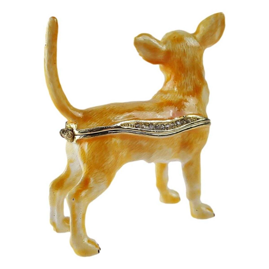 [LA-62525] Pillendose Pillendöschen Dose Döschen Schatulle Hartzinn Zinn emailliert Hund Bild 3