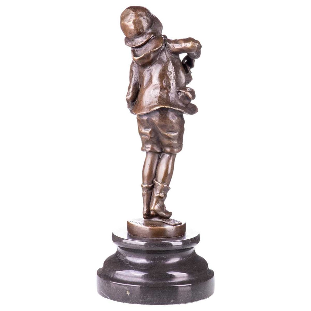 [LA-62541] Bronze Skulptur Figur Bronzeskulptur Bronzefigur Junge mit Akkordion Lazzarone nach D.H.Chiparus Art-Deco-Stil Bild 2