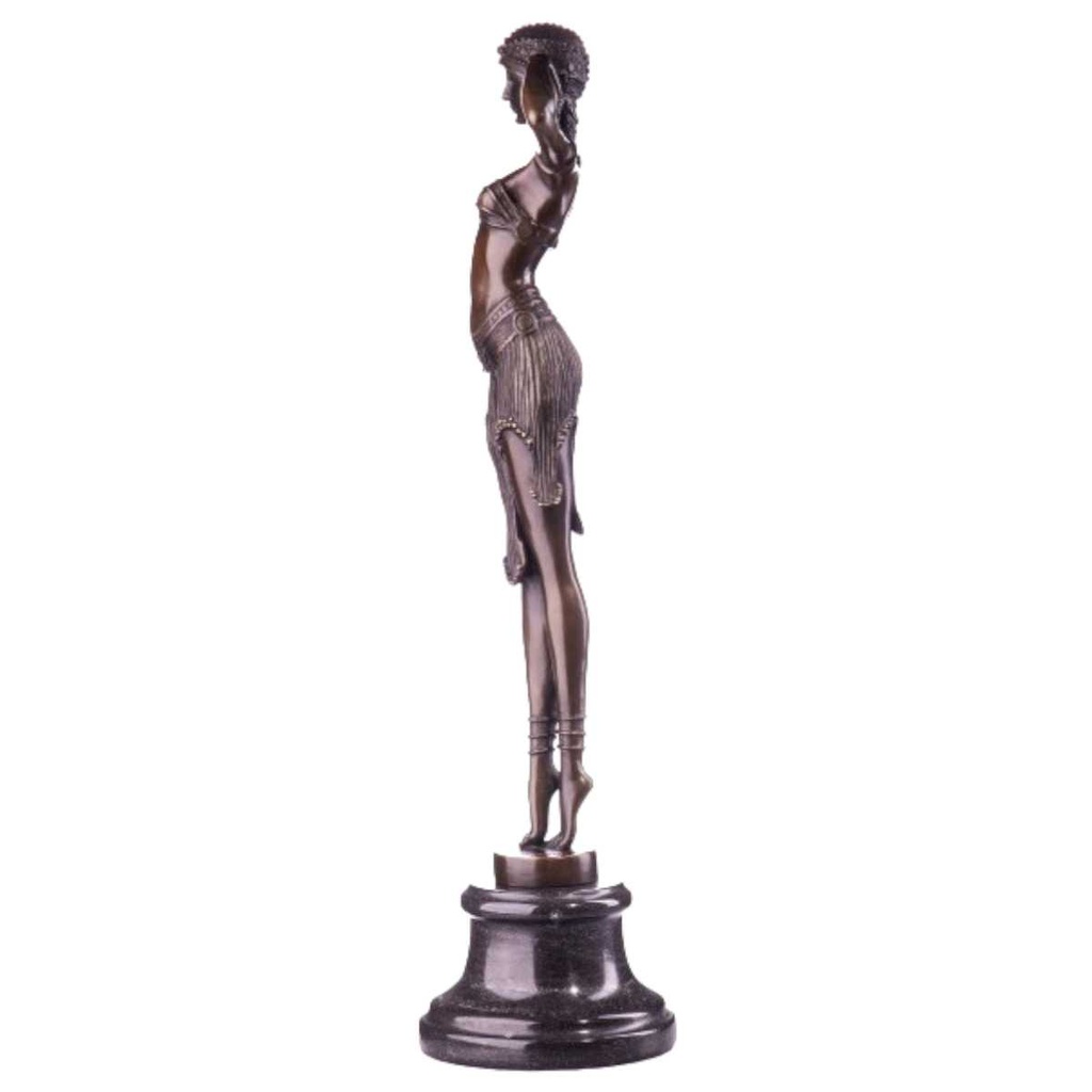 [LA-62545] Bronzeskulptur Bronzefigur Tänzerin nach D.H.Chiparus Art-Deco-Stil #62545 Bild 2