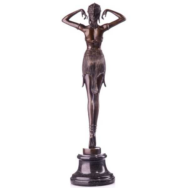 [LA-62545] Bronzeskulptur Bronzefigur Tänzerin nach D.H.Chiparus Art-Deco-Stil #62545 Bild 3