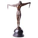 [LA-62549] Bronze Skulptur Figur Bronzeskulptur Bronzefigur Scarf Dancer Weiblicher Akt nach D.H.Chiparus Art-Deco-Stil Bild 2