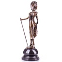 [LA-62550] Bronze Skulptur Figur Bronzeskulptur Bronzefigur Frau mit Spazierstock Bild 3