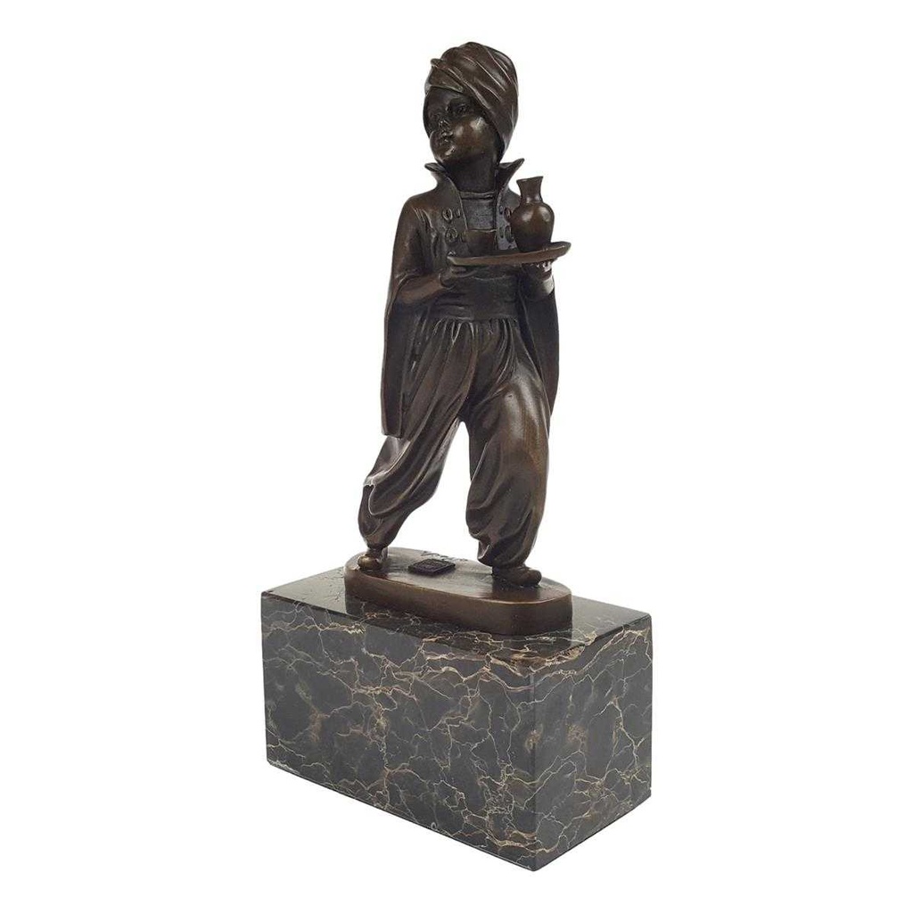 [LA-62553] Bronzeskulptur Bronzefigur Orientalischer Diener Oriental Waiter Art-Deco-Stil Bild 2
