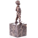 [LA-62555] Bronzeskulptur Bronzefigur Junge mit Ski The Boy Skier Art-Deco-Stil Bild 3