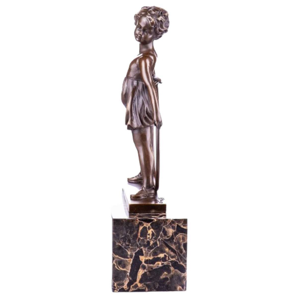 [LA-62559] Bronzeskulptur Bronzefigur Mädchen mit Reif Hoop Girl Art-Deco-Stil Bild 2