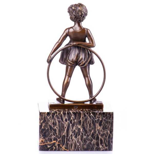 [LA-62559] Bronzeskulptur Bronzefigur Mädchen mit Reif Hoop Girl Art-Deco-Stil Bild 3