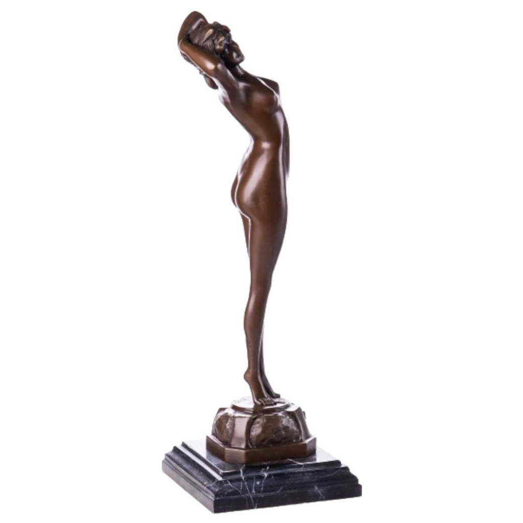 [LA-62576] Bronzeskulptur Bronzefigur Weiblicher Akt Reveil nach Philips Bild 2